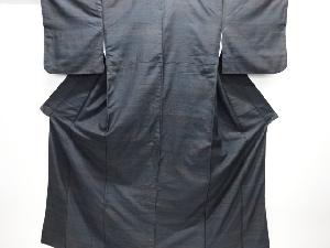 アンティーク　横段織出し手織り紬着物